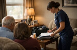 Read more about the article How Hospice Visits Work: Who Comes, How Often, and What Each Role Does