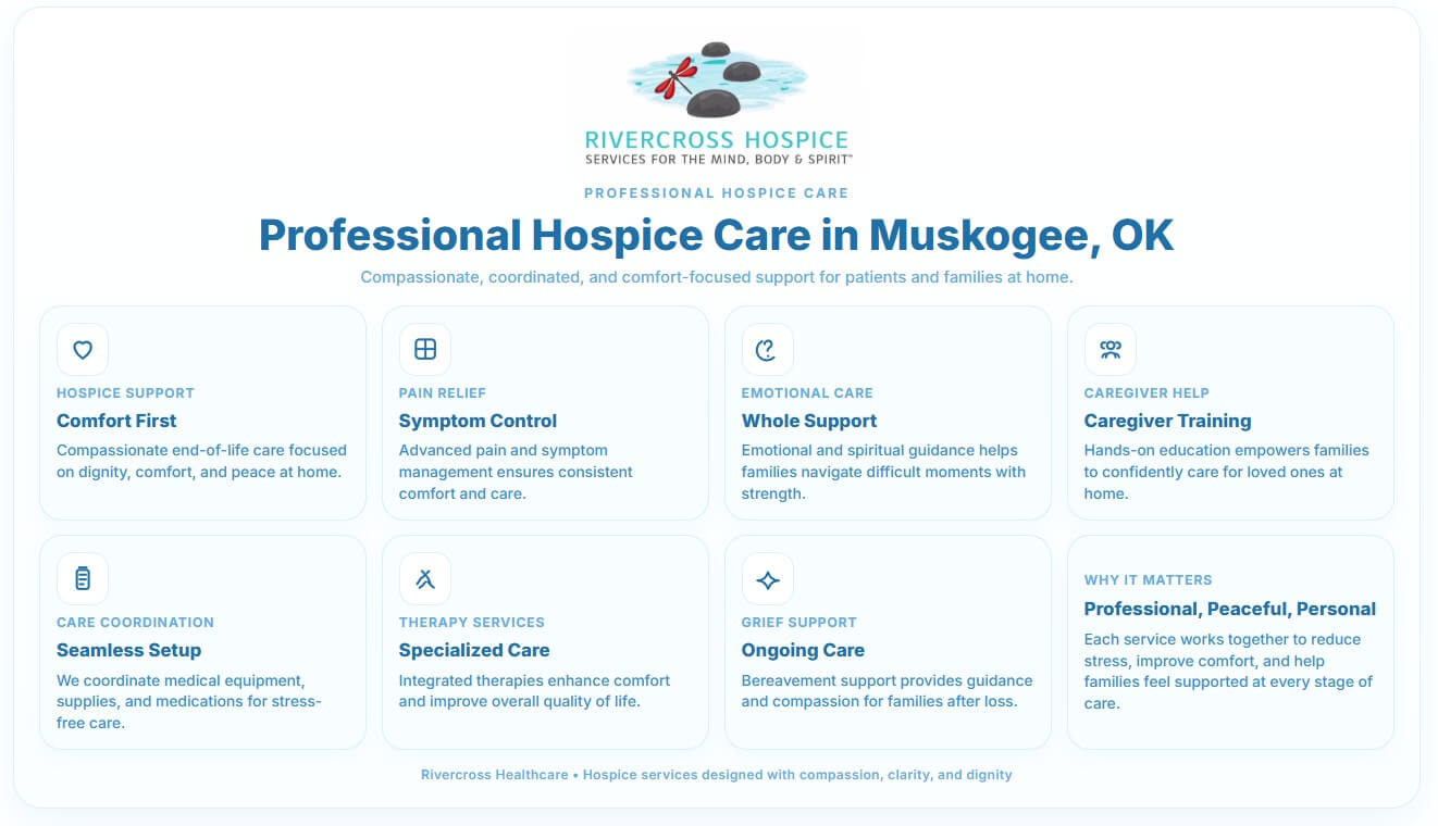 Our professional hospice care services in Muskogee, OK
